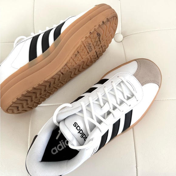 Adidas VL Court Bold White and Black Sneakers - Picture 3 of 12